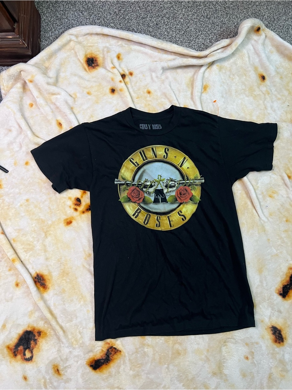 Black Graphic Band T‑Shirt guns and roses